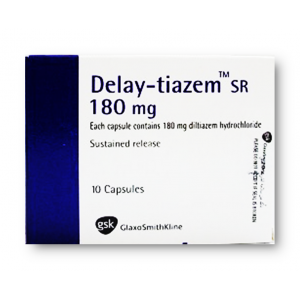 DELAY-TIAZEM SR 180  MG ( DILTIAZEM ) 10 CAPSULES
